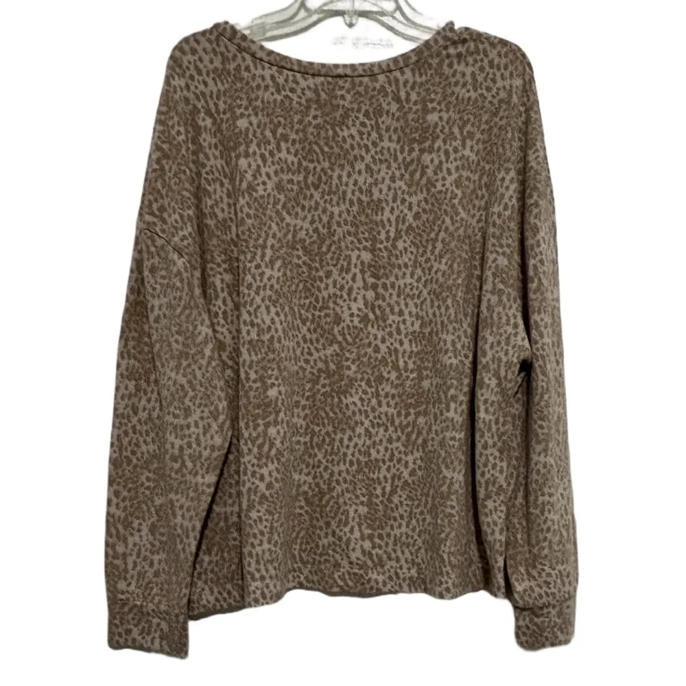Brown Leopard Print Sweatshirt - Picture 2 of 3